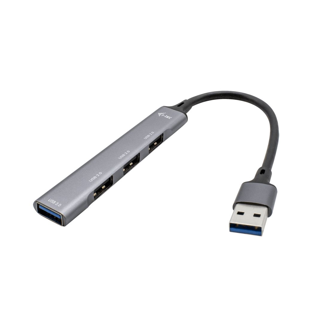 I-TEC 4 port USB 3.0/ USB 2.0 Metal Hub Grey