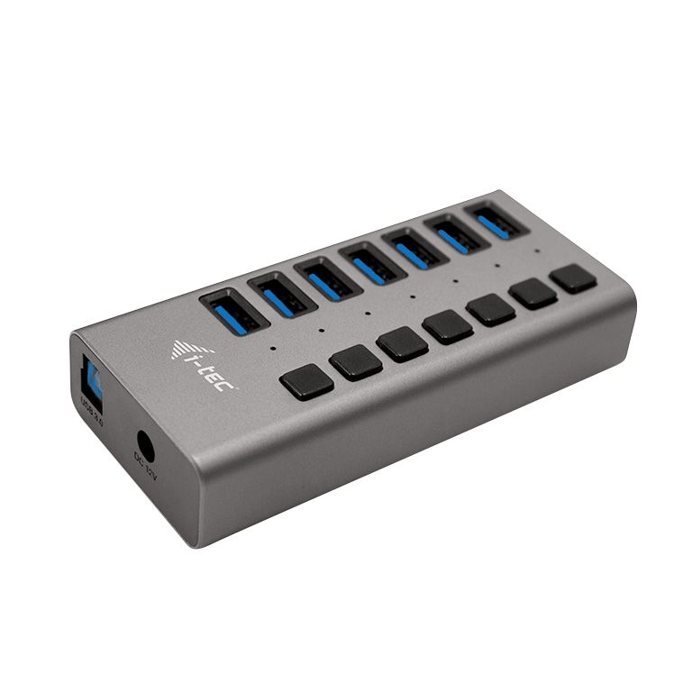 I-TEC 7 port USB 3.0 Charging Hub+Power Adapter 36W Grey