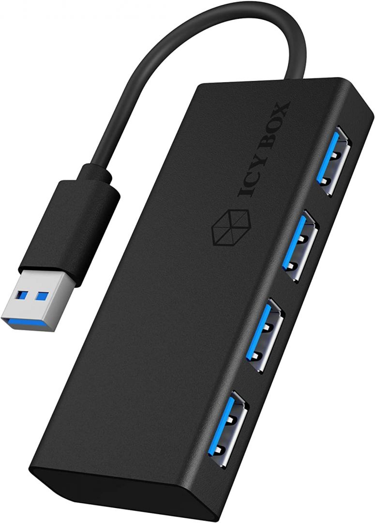 Raidsonic IcyBox IB-AC6104-B 4-portos USB3.0 HUB Black