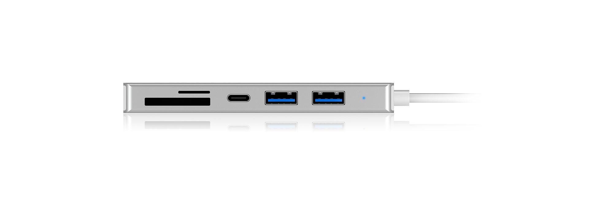 Raidsonic IcyBox IB-HUB1413-CR USB 3.0 Type-C USB hub with 3 USB ports and multi-cardreader Grey