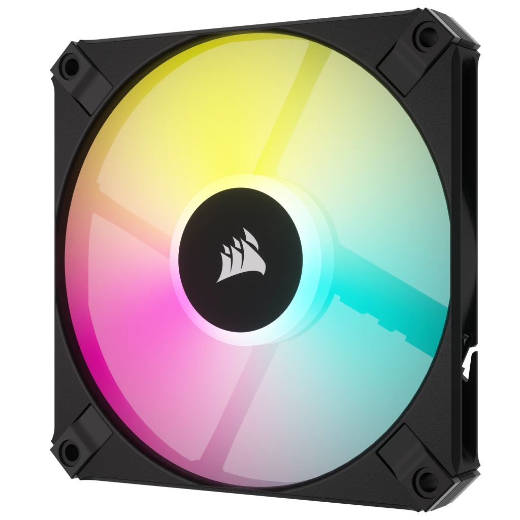 Corsair iCUE AF120 RGB SLIM 120mm PWM Fluid Dynamic Bearing Fan Twin Pack Black