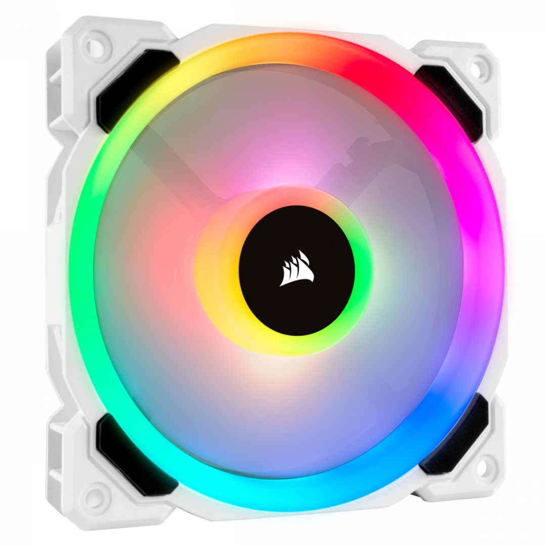 Corsair LL120 RGB 120mm Dual Light Loop White RGB LED PWM Fan - Single Pack