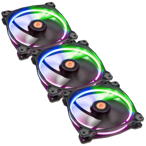 Thermaltake CL-F042-PL12SW-B Riing 3x12cm Cooler RGB LED