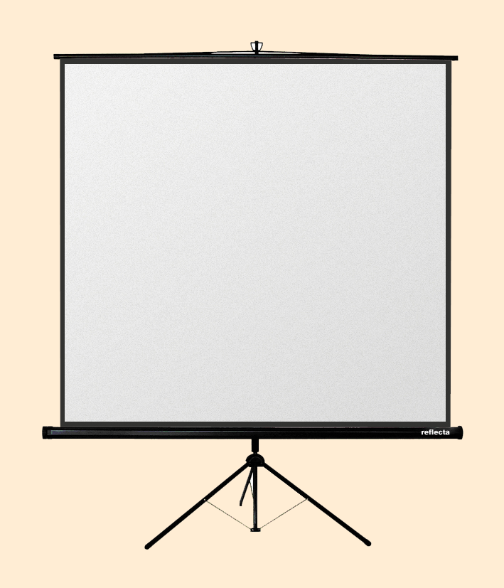 Reflecta Crystal-Line Tripod 240x240cm 4 Black Borders, black case