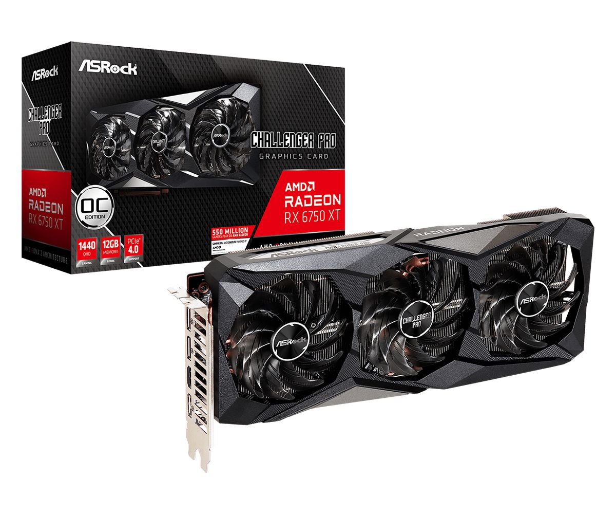 ASRock Radeon RX6750 XT Challenger Pro 12GB OC