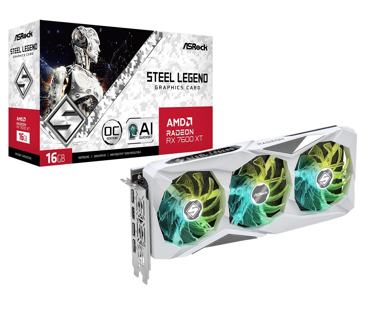 ASRock Radeon RX7600 XT Steel Legend 16GB OC