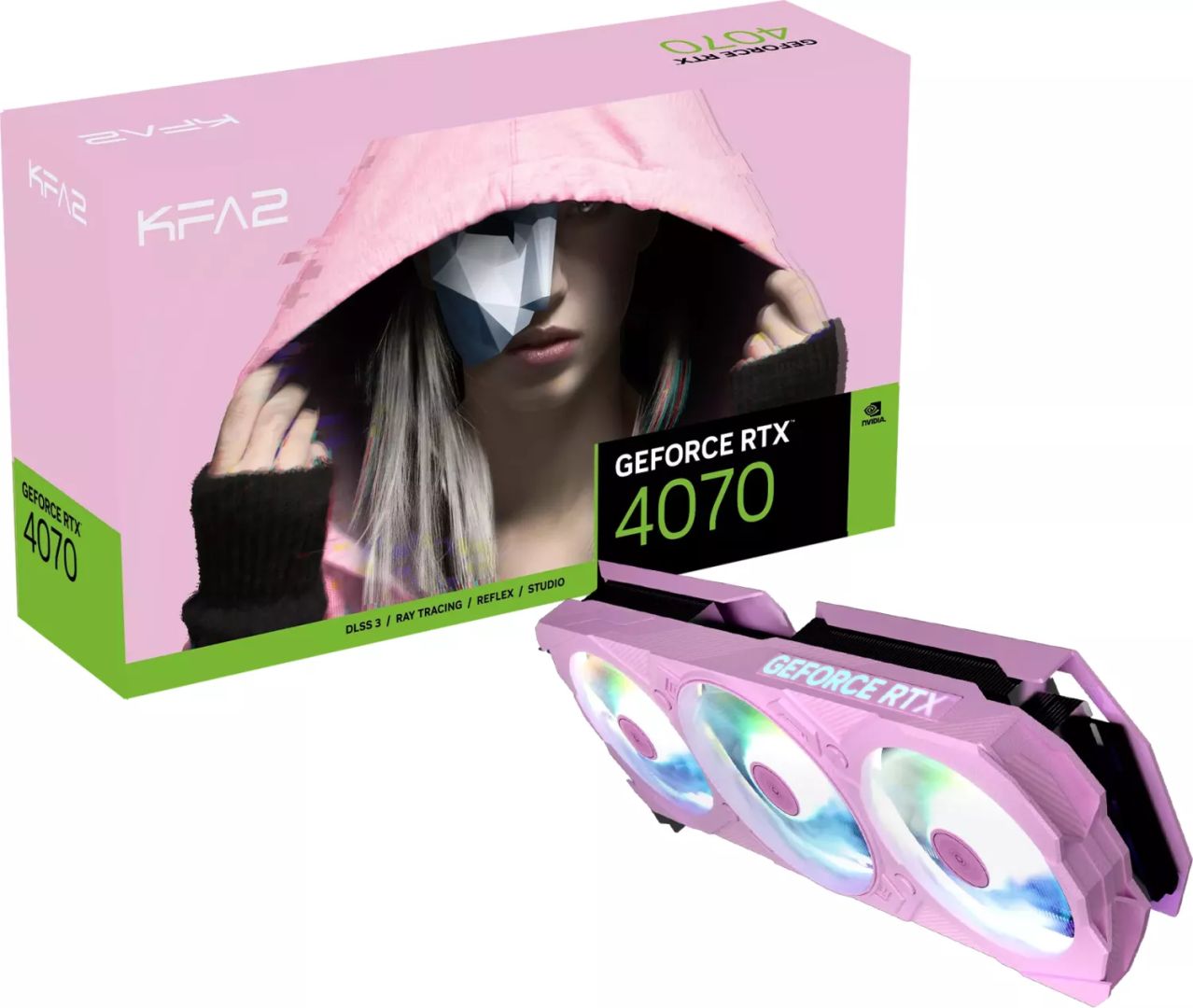 KFA2 GeForce RTX4070 12GB DDR6X EX Gamer Pink (1-Click OC)