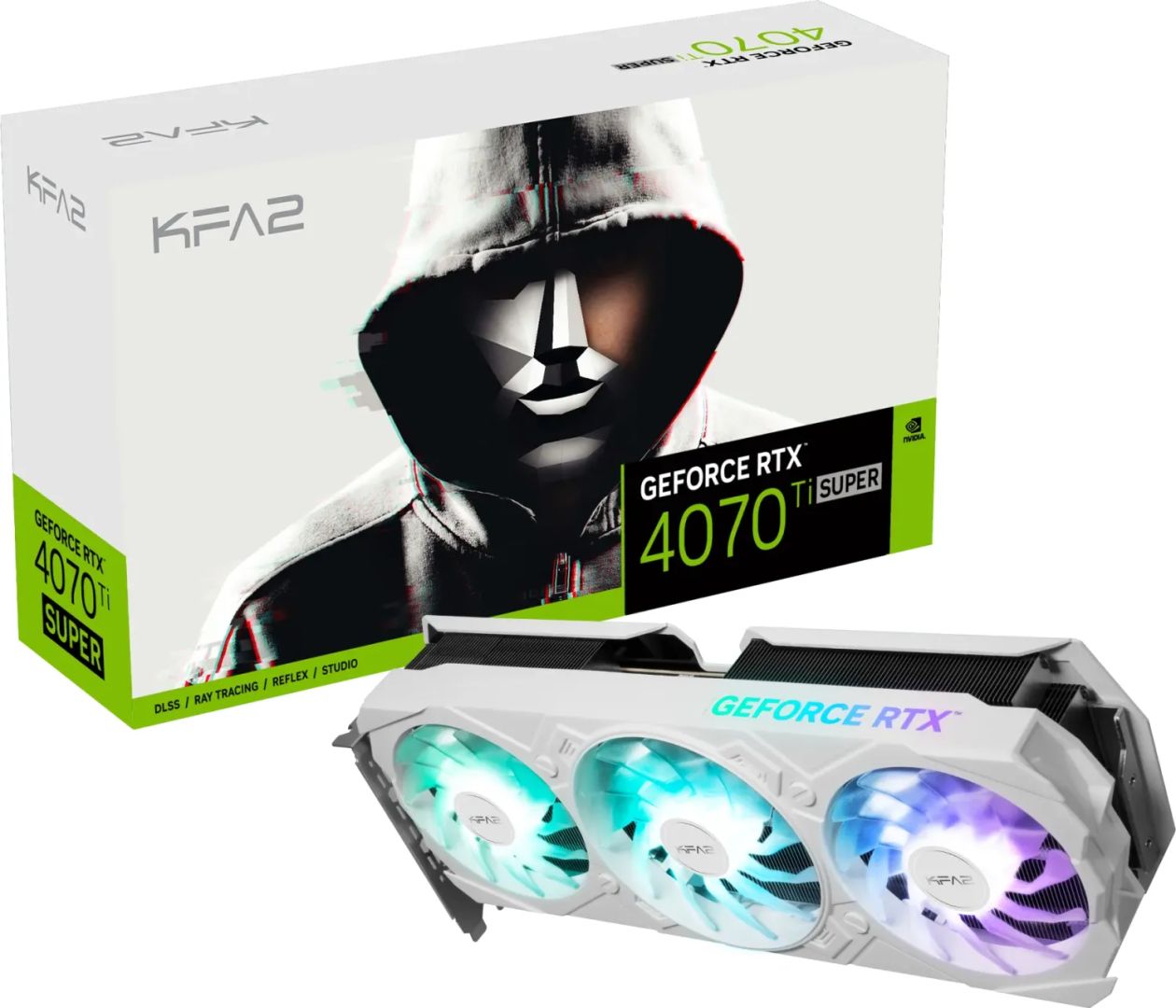 KFA2 GeForce RTX4070 Ti Super 16GB DDR6X EX GAMER White (1-Click OC)