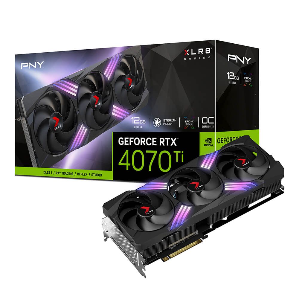 PNY GeForce RTX4070 Ti 12GB DDR6X OC XLR8 Gaming Verto Triple Fan