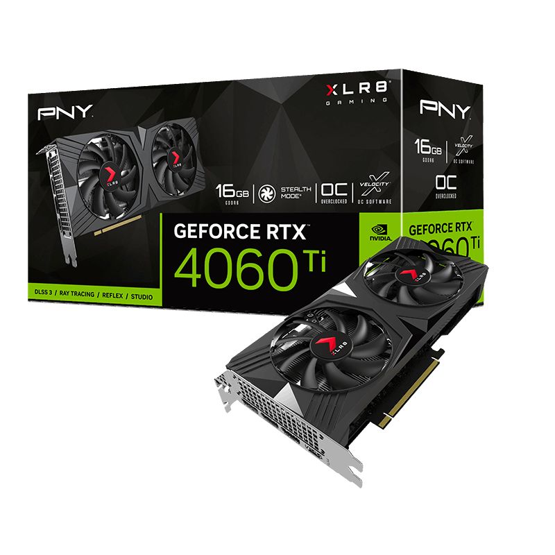 PNY RTX4060 Ti 16GB DDR6 XLR8 Gaming Dual Fan OC