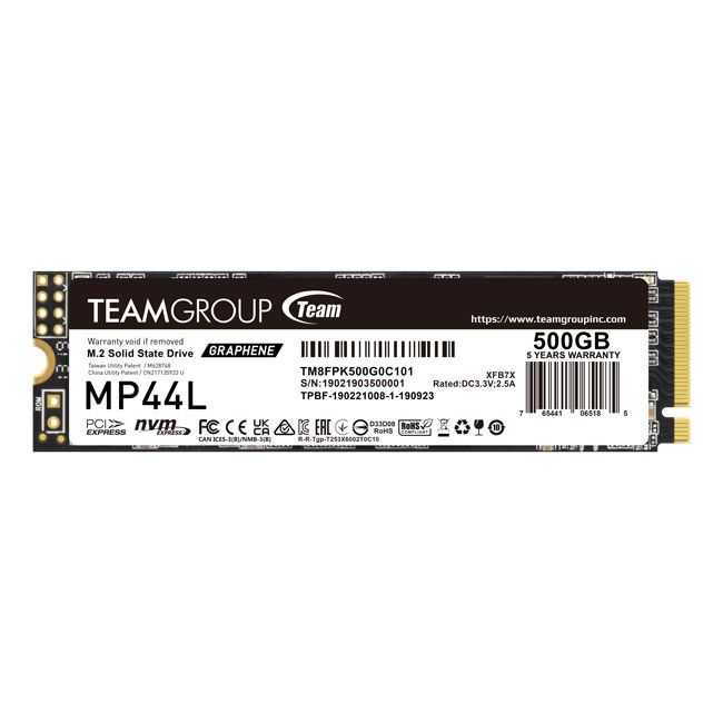 TeamGroup 500GB M.2 2280 NVMe MP44L